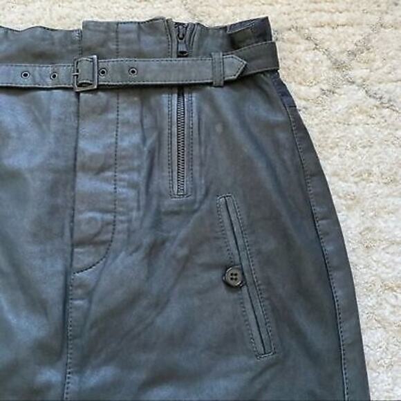 DIESEL Lamb Leather Mini Skirt Size 27 - Picture 7 of 12